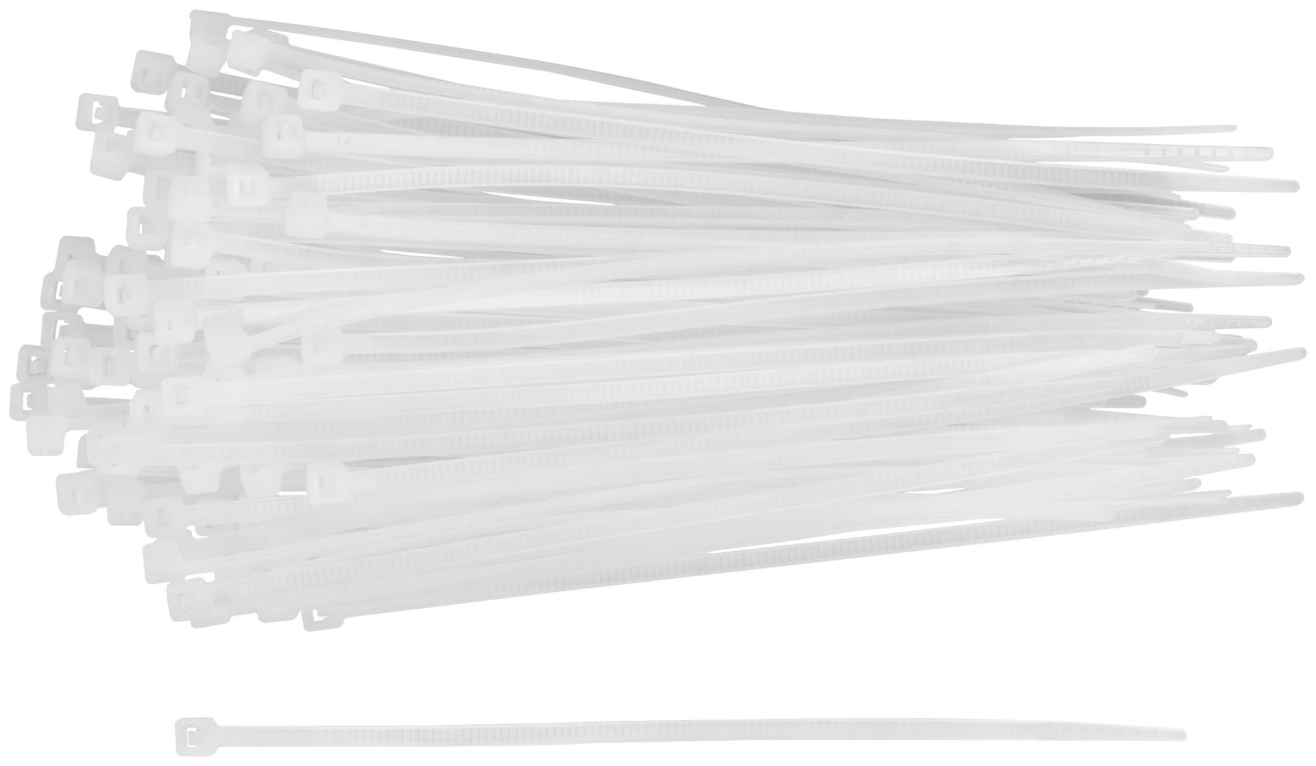 Хомуты нейлоновые, белые д/проводов 100 шт., 120x2,5 мм (60412)