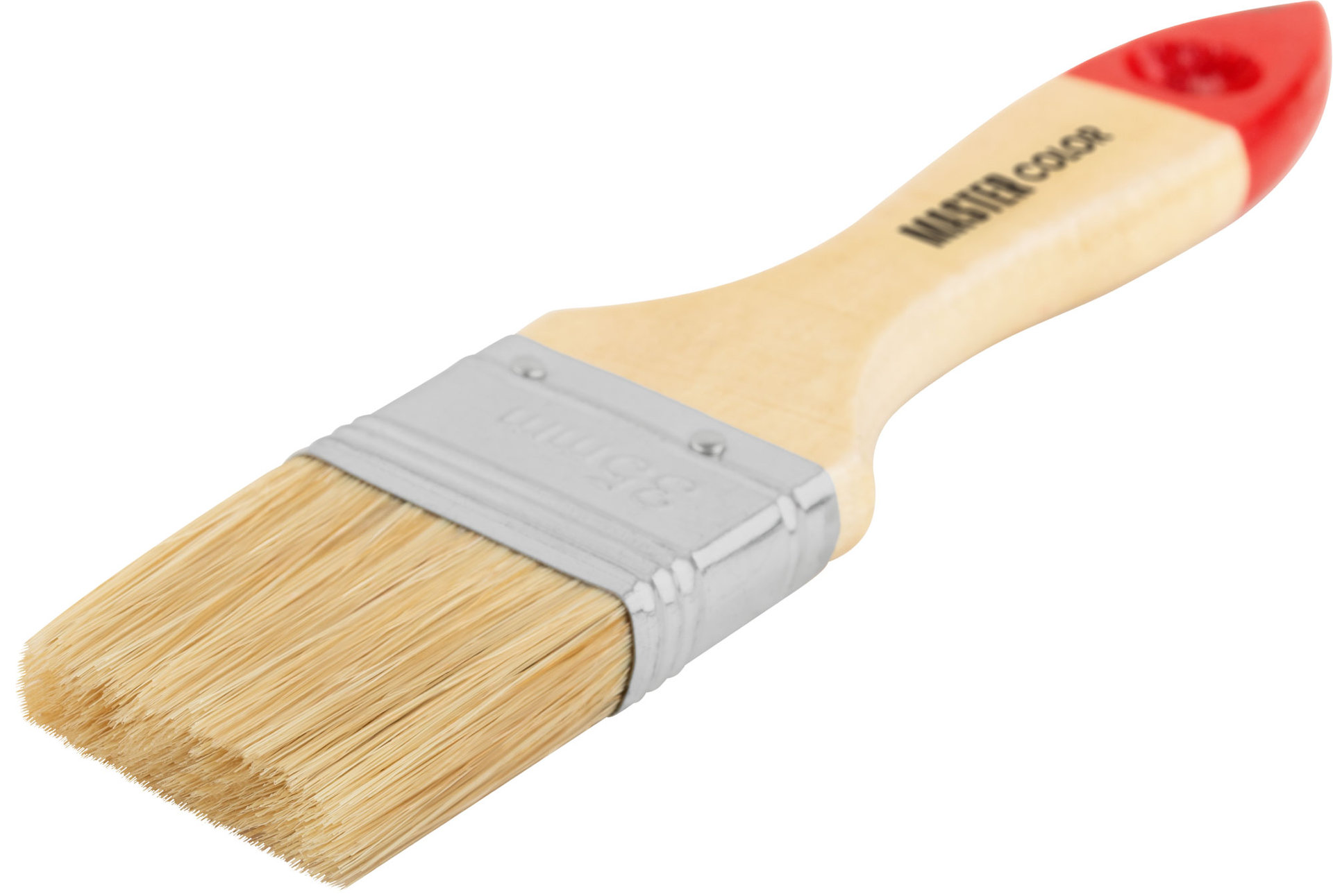 Кисть флейцевая, натур. щетина, 55% топс, лакиров.ручка, ширина 35 мм (30-0012)