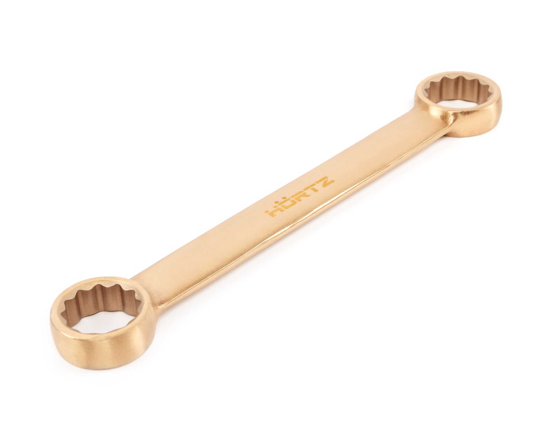 Ключ гаечный накидной двусторонний плоский 55х60 искробезопасный сплав BeCu 153A-5560, HORTZ