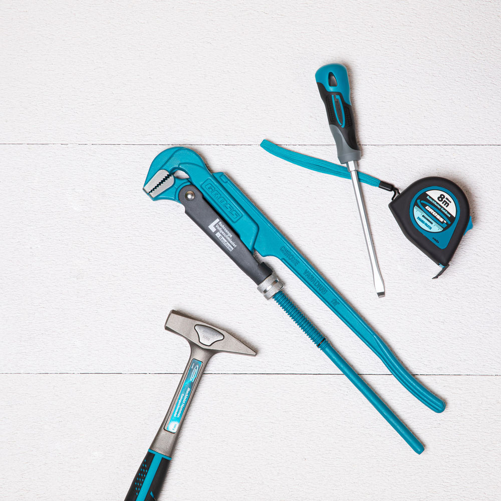 Ключ трубный рычажный 1.5, №2, цельнокованый, CrV, тип L Gross