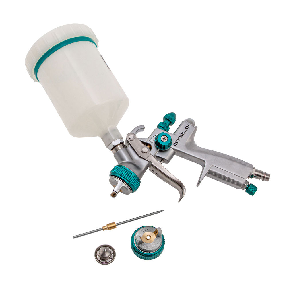 Краскораспылитель AG 901 LVMP профессиональный, гравитационного типа, сопло 1.3 и 1.1 мм Stels (57365)
