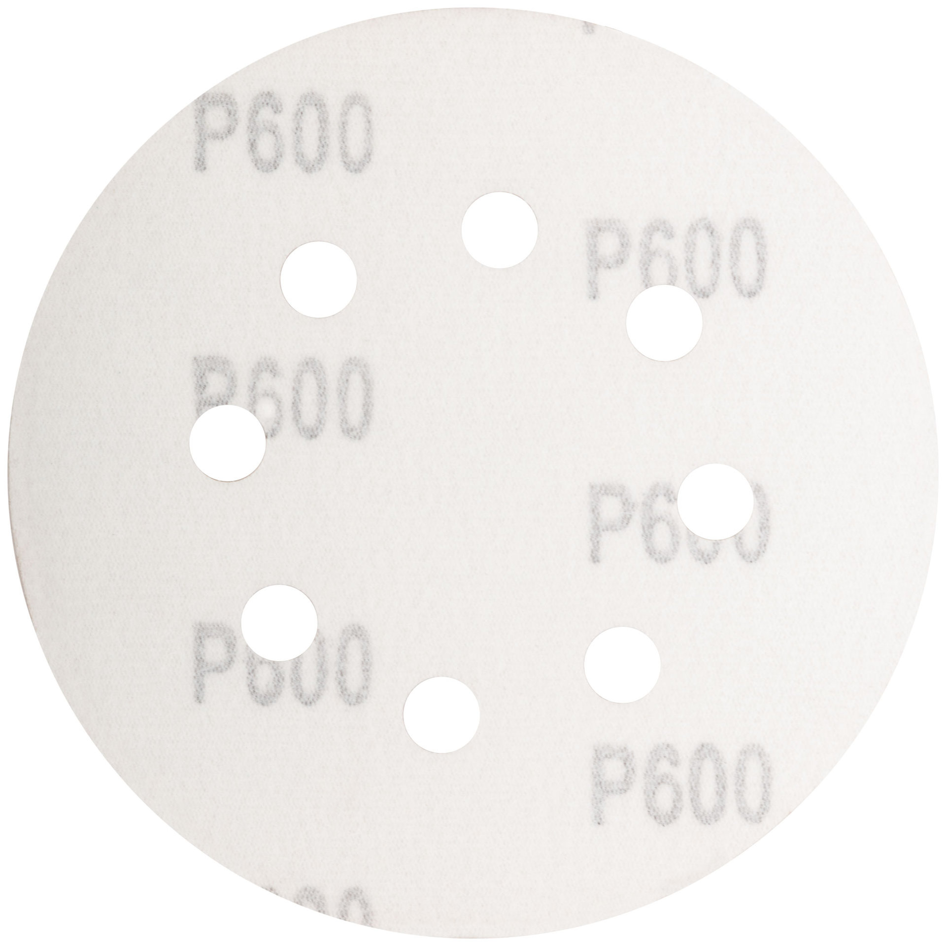 Круги шлифовальные с отверстиями (липучка), алюминий-оксидные, 125 мм, 5 шт. Р 600 (39793)