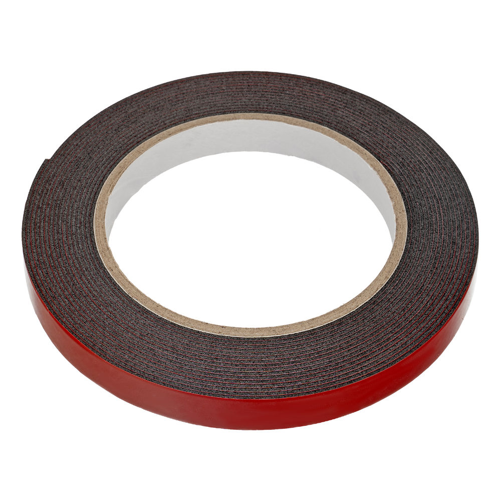 Лента клейкая на вспененной основе, двусторонняя черная усиленная, 12 мм х 5 м Matrix (89083)