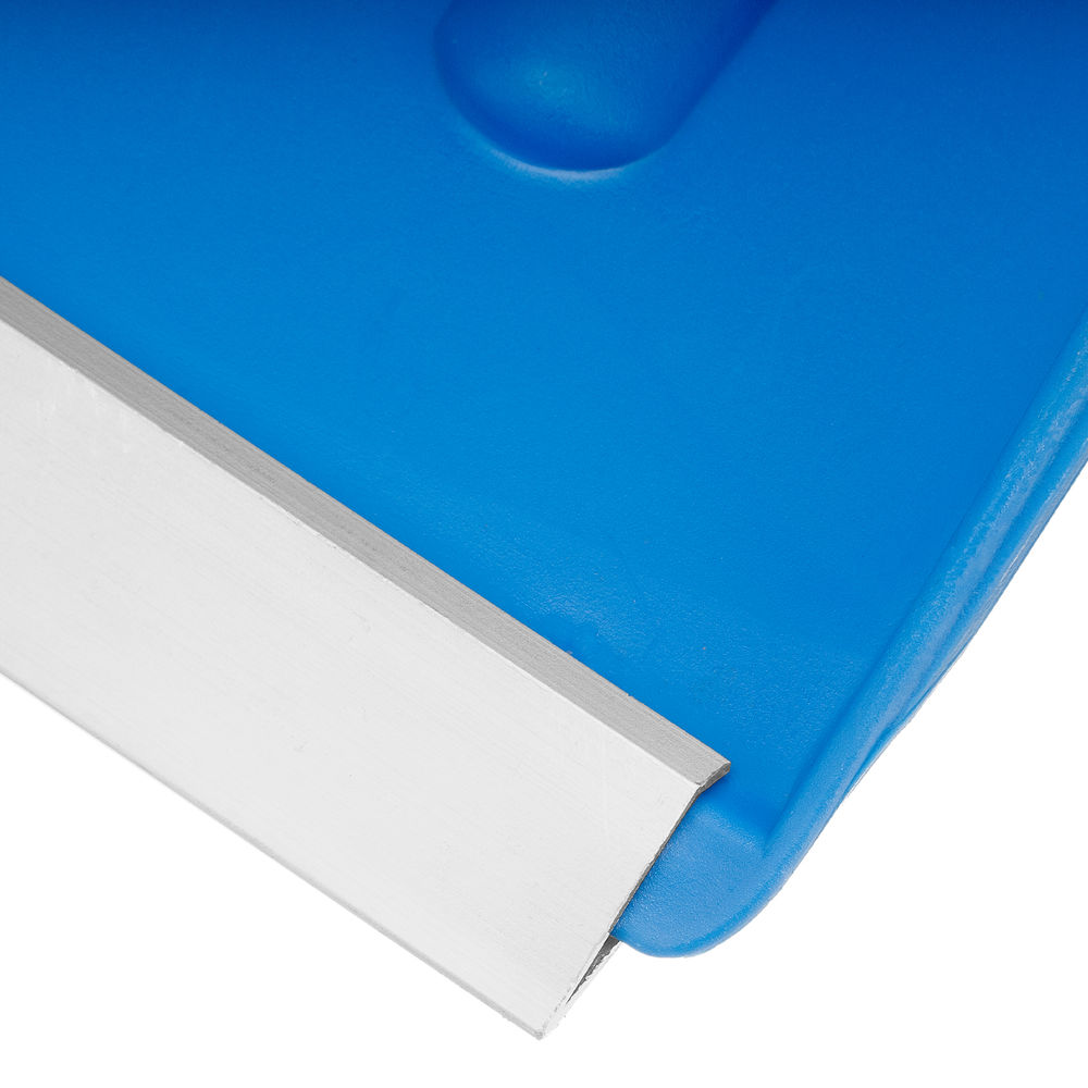 Лопата для уборки снега пластиковая, синяя, 420 х 425 мм, без черенка, Сибртех (61618)