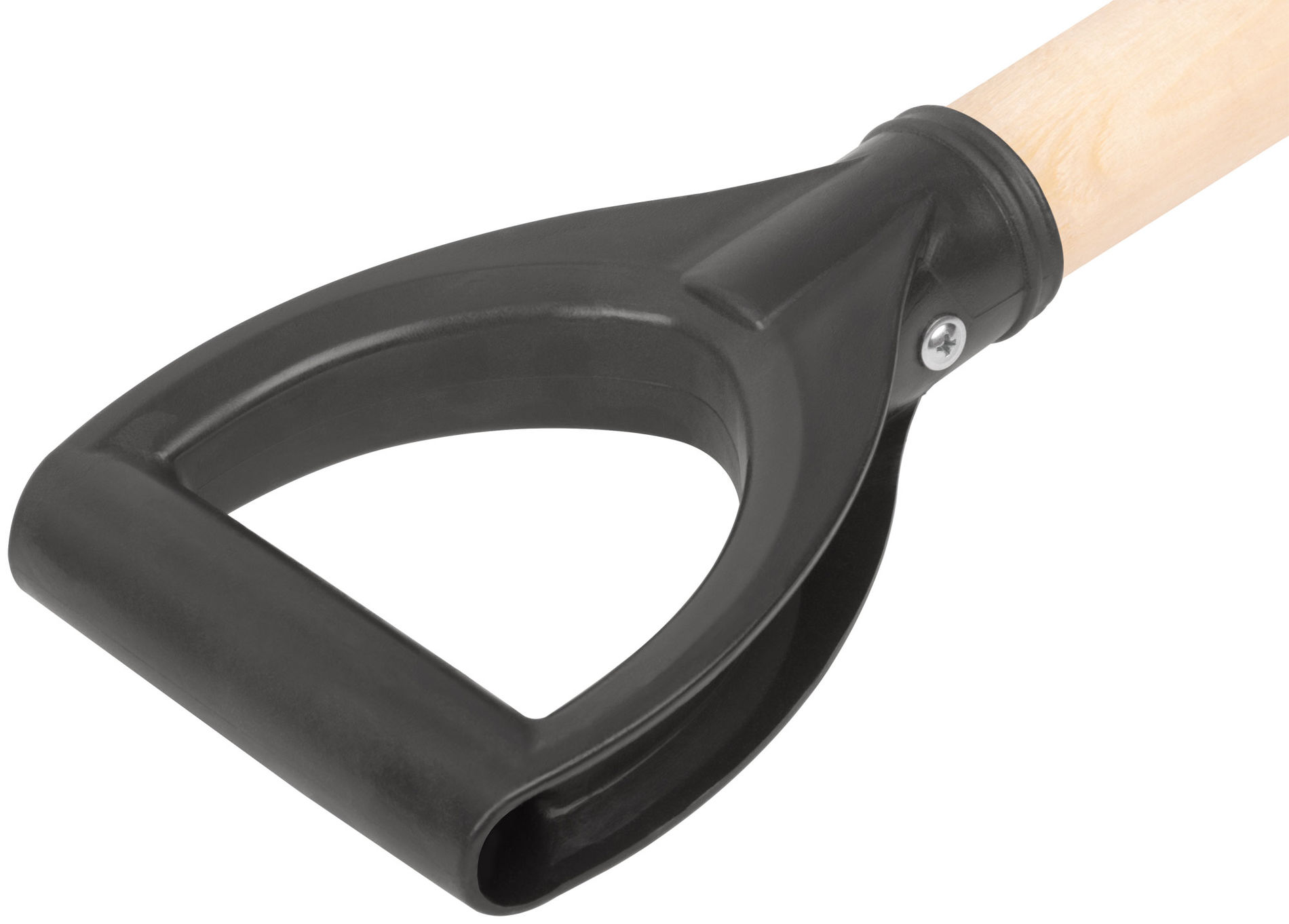 Лопата штыковая облегченная, рельсовая сталь, с деревянным черенком и V-ручкой 210х385х1200 мм (77192)