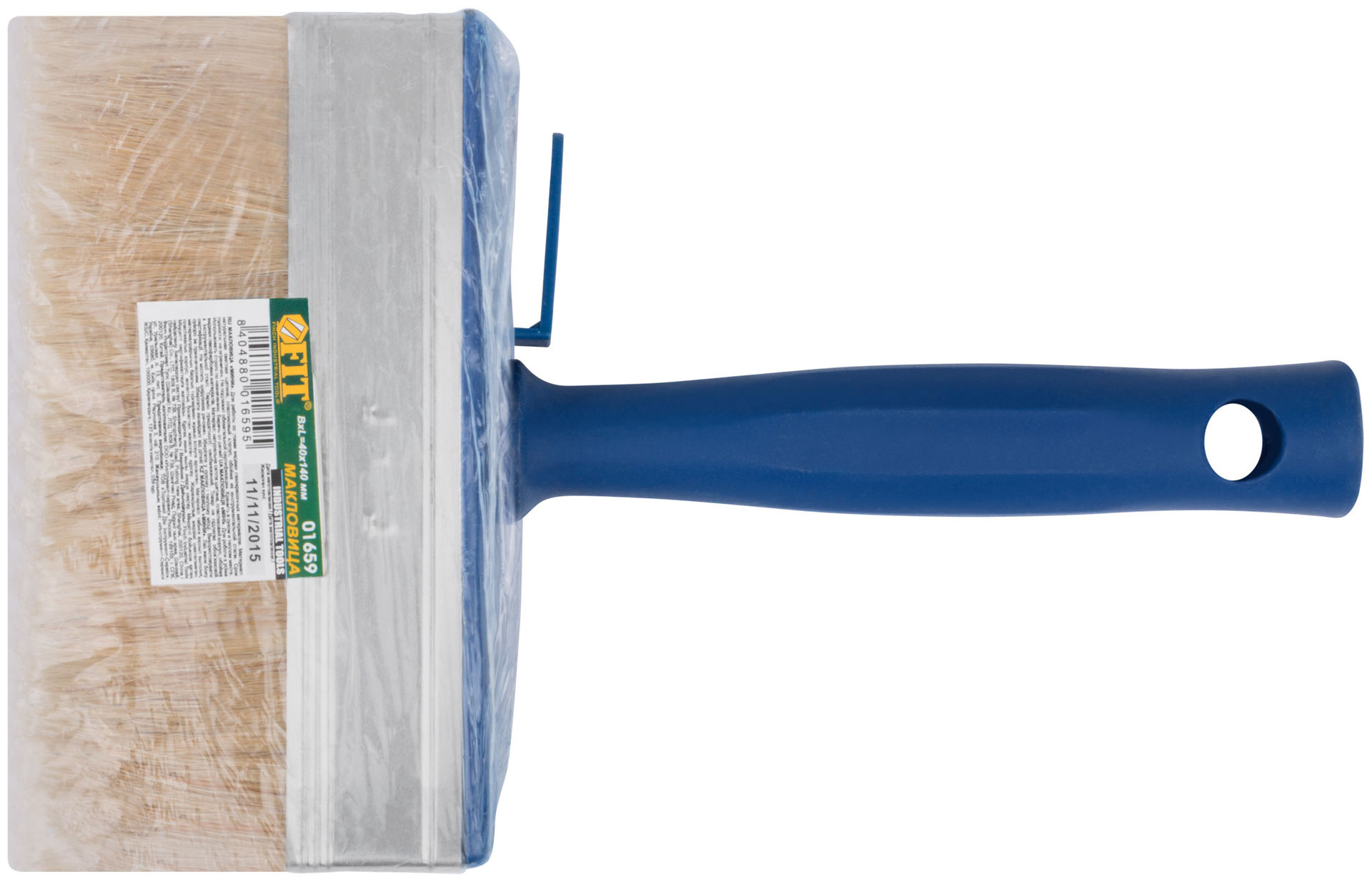 Макловица, натур.светлая щетина, пластиковый корпус, полая ручка, мини 40 х 140 мм (01659)