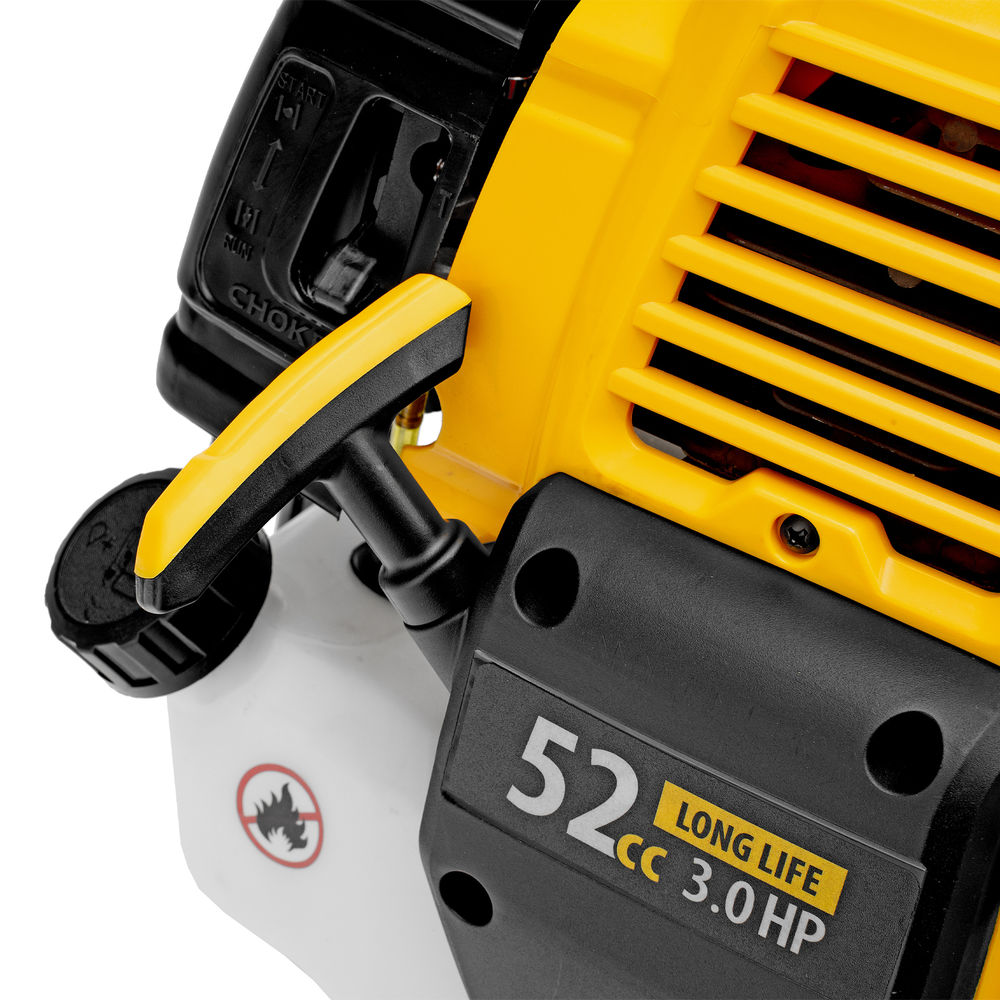 Мотобур DX-52, объем двигателя 52 см3, соединение 20 мм, без шнека Denzel (56001)