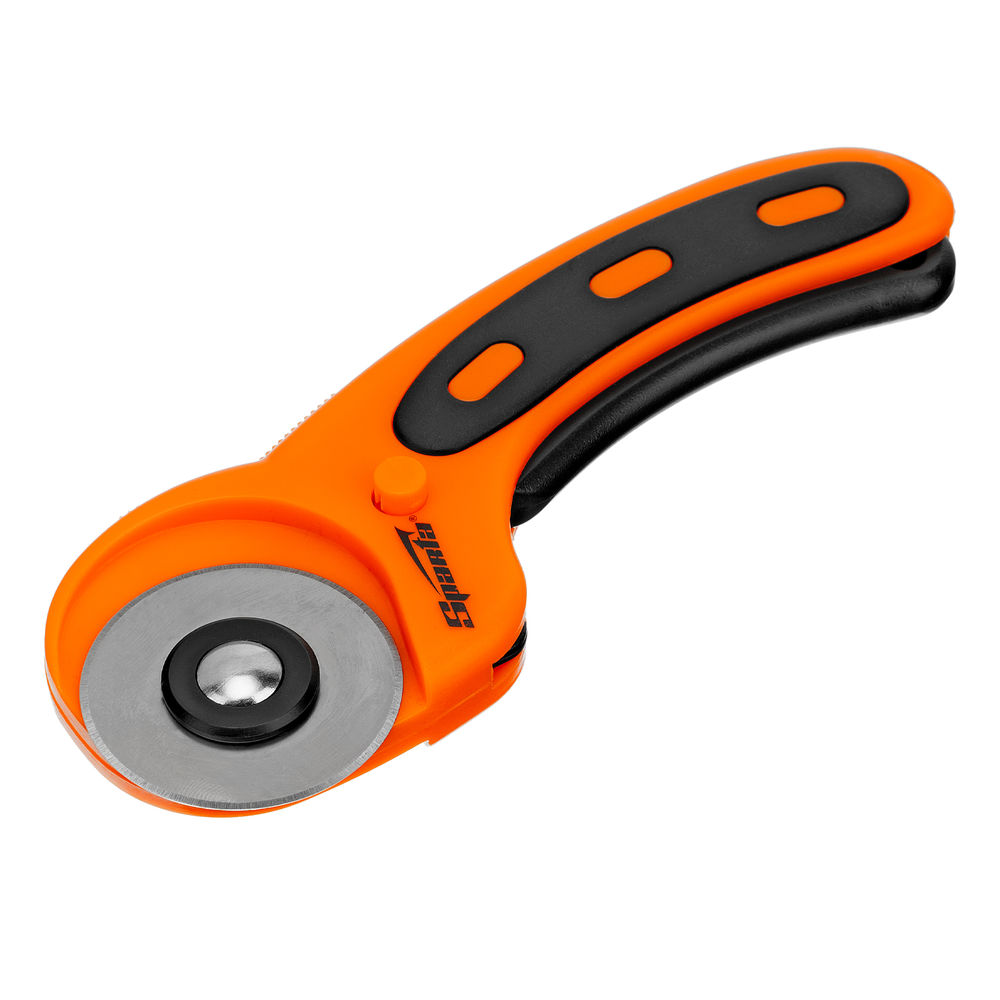 Нож, 45 мм, вращающееся лезвие ролик, пластмассовая ручка пистолетного типа Sparta (789905)