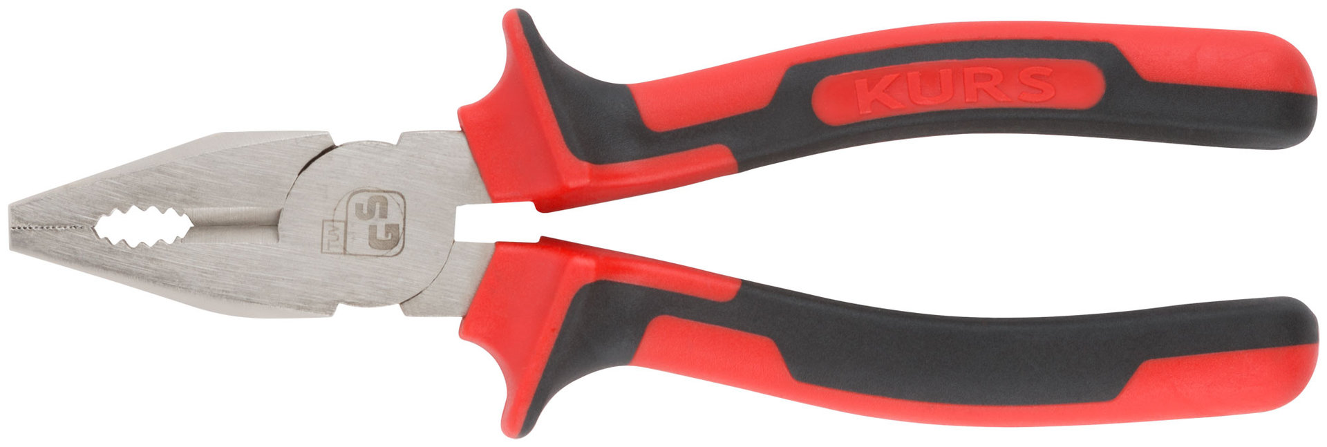 Плоскогубцы комбинированные Тренд, двухцветные прорезиненные ручки, хром-никелевое покрытие 180 мм (47565)