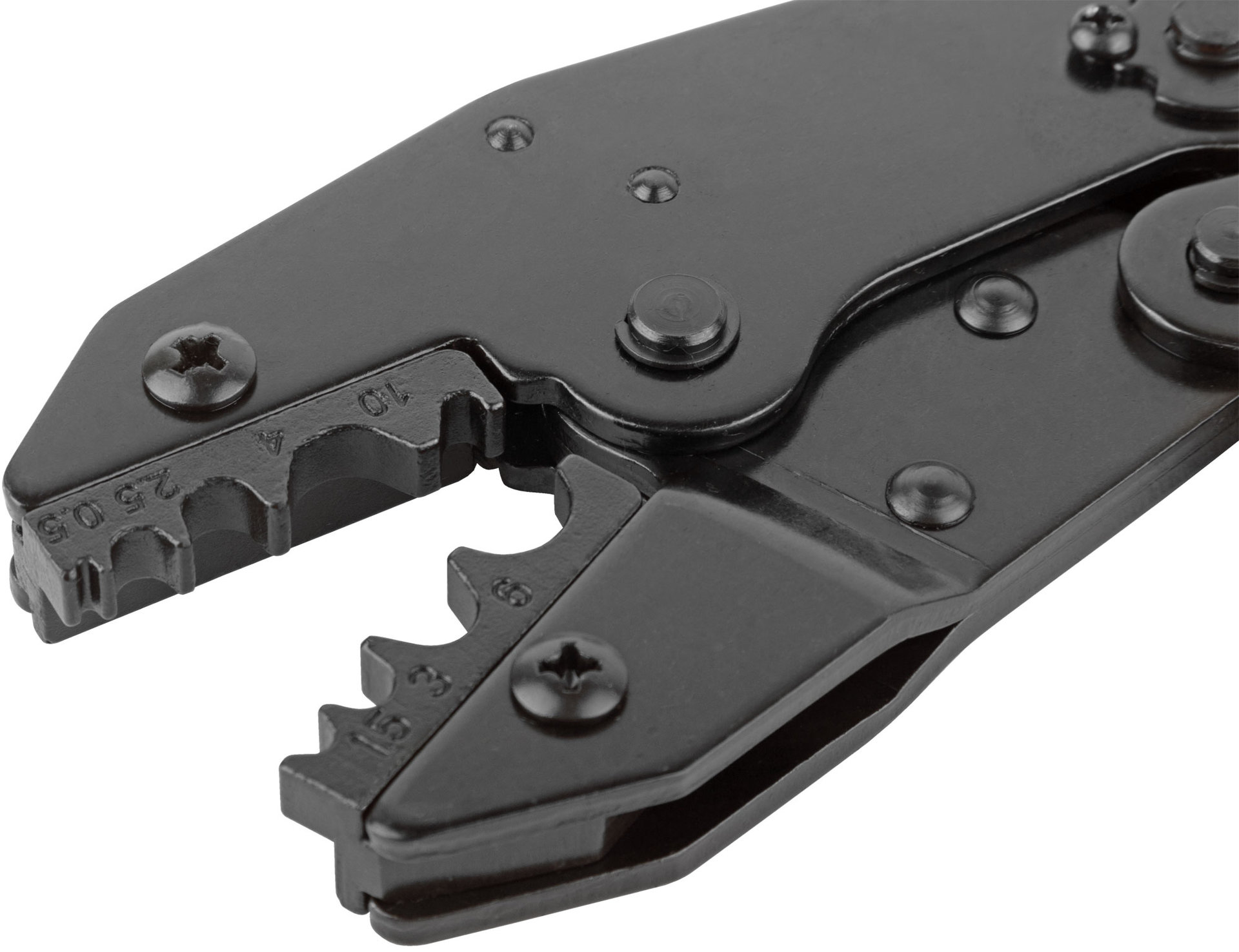 Пресс-клещи (кримпер) для обжима наконечников электропроводов с сечением 0,5-10 мм (60067М)