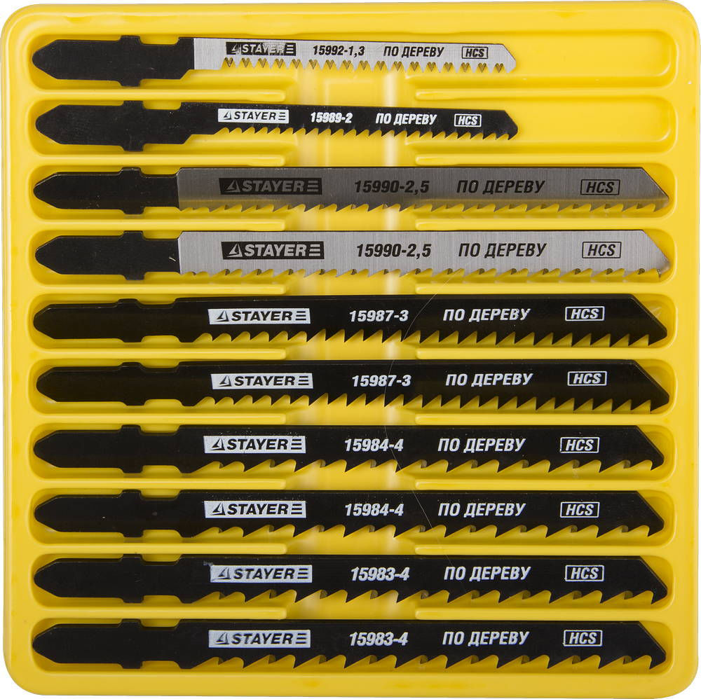 Полотна для лобзика T-хвост., по дереву, 10 шт Professional STAYER 15981-H10-1