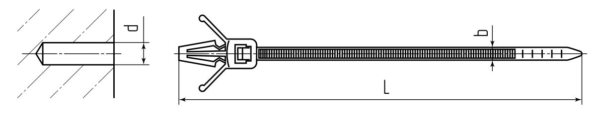 Стяжка нейлоновая КСДп 4.8x190 (бел) (100шт) (Fortisflex) (64773)