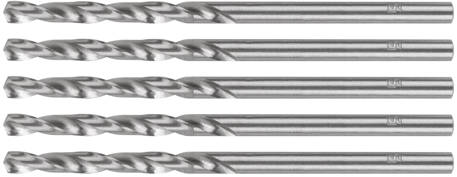 Сверла по металлу HSS шлифованные, угол заточки 135°, 3,0 x 61 мм (5 шт.) (35677М)