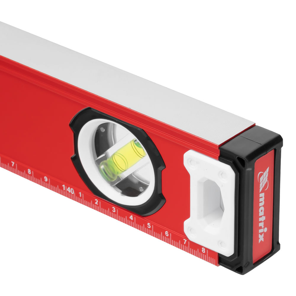 Уровень алюминиевый, фрезерованный, 3 глазка, рукоятки, 1500 мм Matrix (34205)