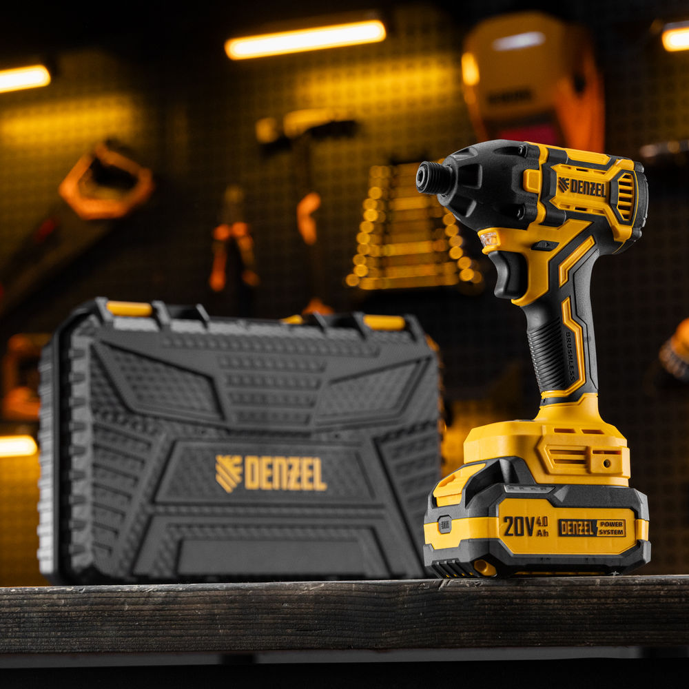 Винтоверт ударный аккумуляторный бесщет. CIDH-BL-20-270, Li-Ion, 20 В// Denzel (26514)