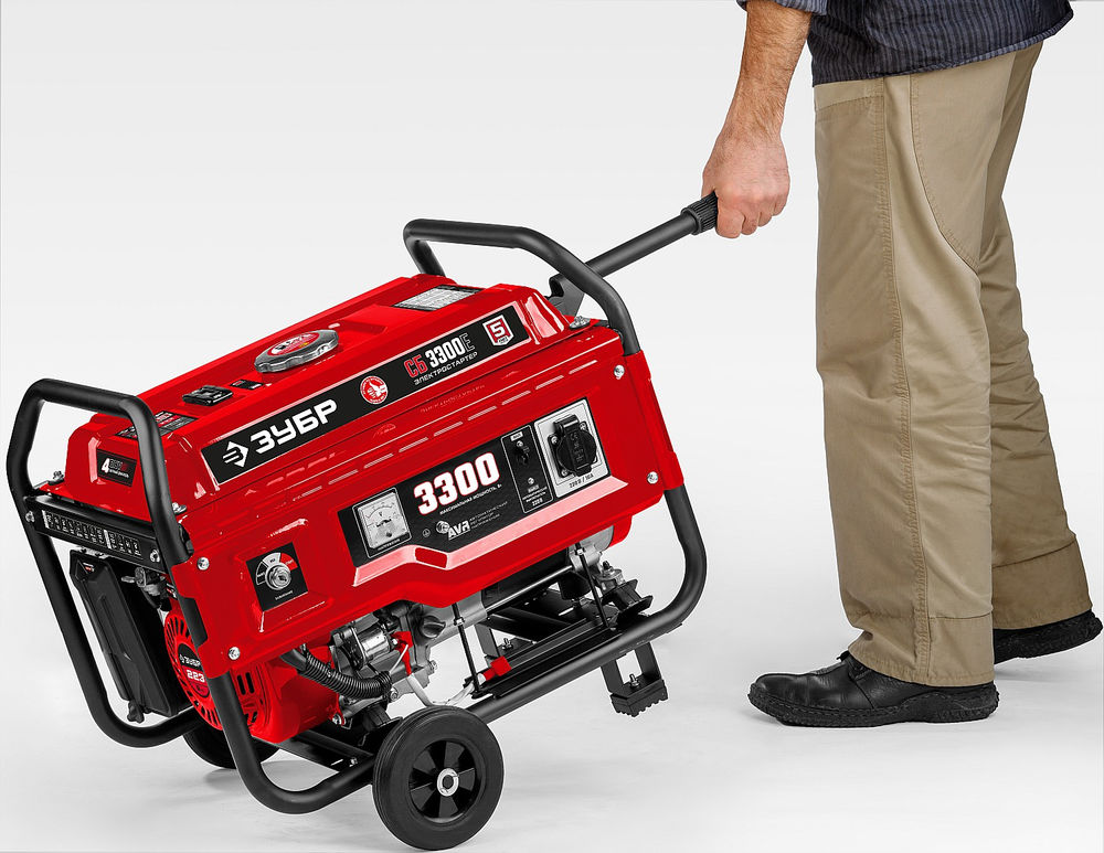 Набор колес + рукоятка № 1 для генераторов мощностью до 3500 Вт ЗУБР НКР-1