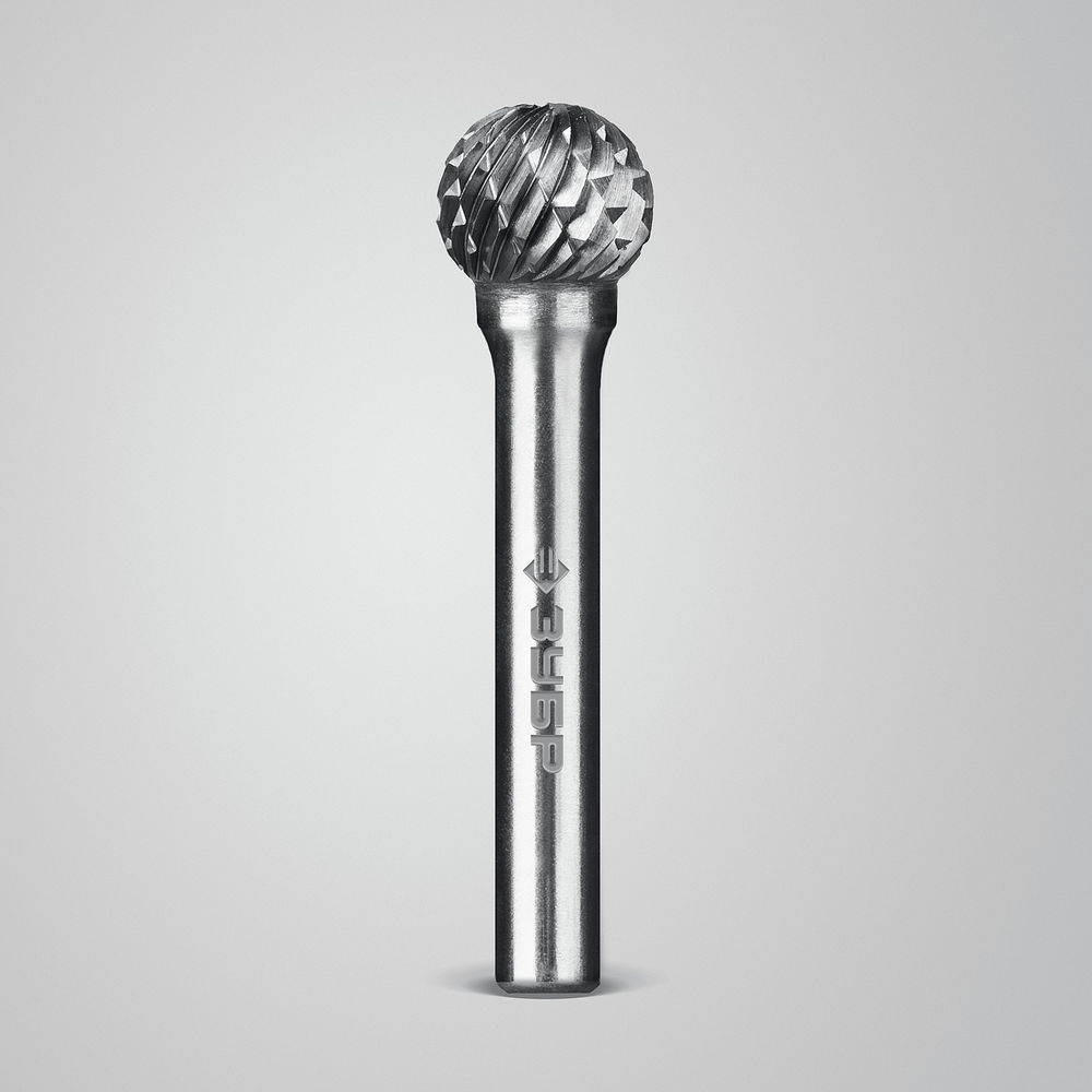 Борфреза твердосплавная 12?11 мм, тип D (сфера), хв-к 6 мм ЗУБР ПРОФЕССИОНАЛ 28803-12-11