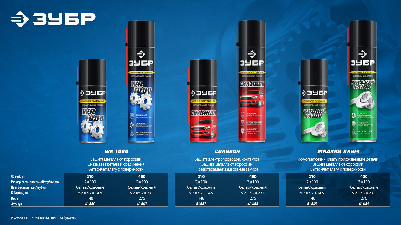 ЗУБР Жидкий ключ 210 мл, Проникающая аэрозольная смазка, ПРОФЕССИОНАЛ (41445)