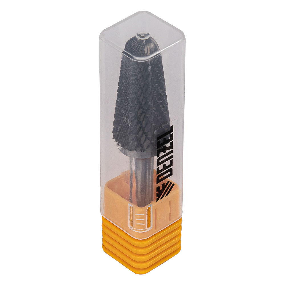 Борфреза по металлу твердосплавная, коническая закругленная, тип-L, 16 мм Denzel