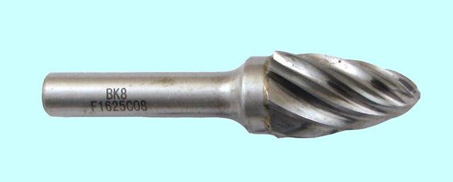 Борфреза тв.спл. гипербол.со сфер.торц. d10х20х6х65 R2,5 спиральная крупная насечка (F10 20С06) CNIC
