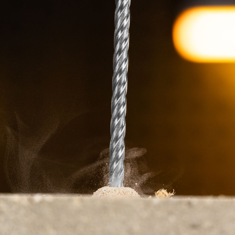 Бур по бетону, цельная крестовая пластина, 6x215 мм, SDS PLUS Denzel (705302)