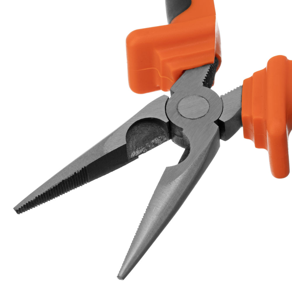 Длинногубцы прямые Comfort, 160 мм ,шлифованные, двухкомпонентные рукоятки Sparta (17165)