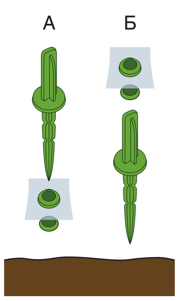 Садовые колышки 200 мм, зеленые, полипропилен, 10 шт GRINDA 422319