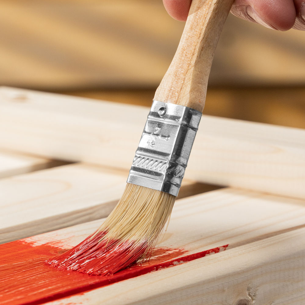 Кисть плоская Slimline 3/4 (20 мм) натуральная щетина, деревянная ручка Sparta (824155)