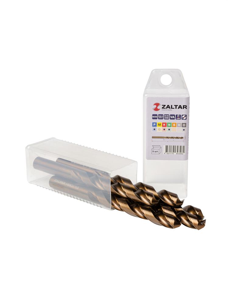 Комплект свёрл по металлу индустриальных, 5 шт, DIN 338, HSS-E Co5, Тип VA, 5xD, O11.50 мм (ZA-74115-S5)