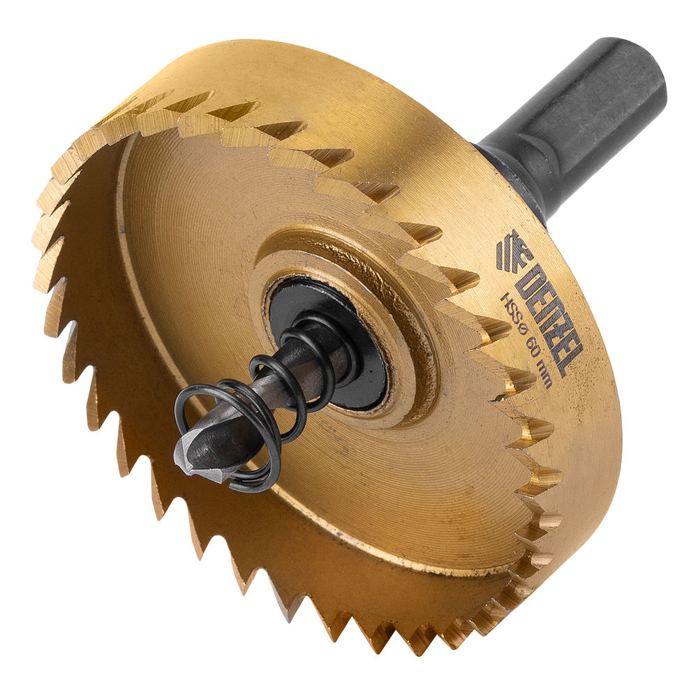 Коронка по металлу HSS, 60 мм, нитридтитановое покрытие Denzel (724119)