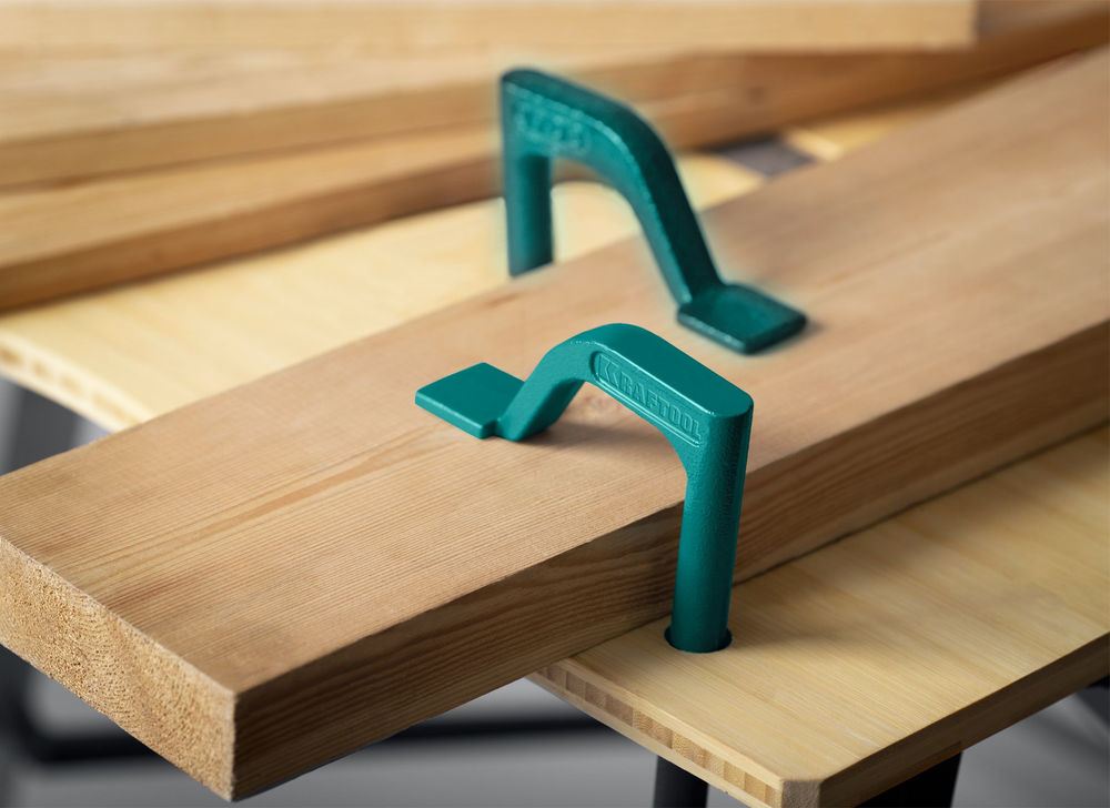 Прижим верстачный в отверстия 20 мм KRAFTFLEX MFT-HDC 200/110 KRAFTOOL 32803