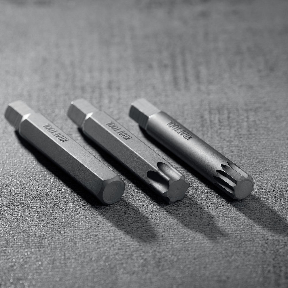 Набор специальных бит THS-42, 42 шт (HEX, TX, SPLINE) хвостовик 10 мм под квадрат 1/2 KRAFTOOL 26554