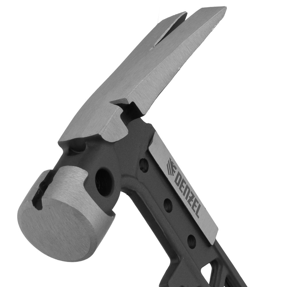 Молоток строительный 450 г, цельнокованый,боек с магнитом, двухкомп. обрезин. рук-ка Denzel (10468)