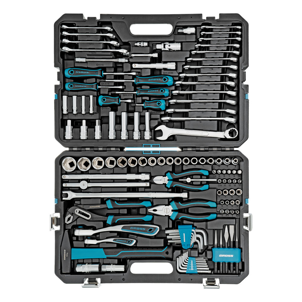 Набор инструментов, 1/4, 1/2, CrV, 120 зубьев, 115 предметов Gross