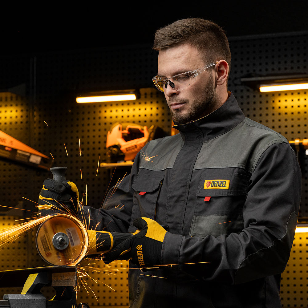 Очки защитные открытые, поликарбонатные, прозрачная линза Denzel (89198)