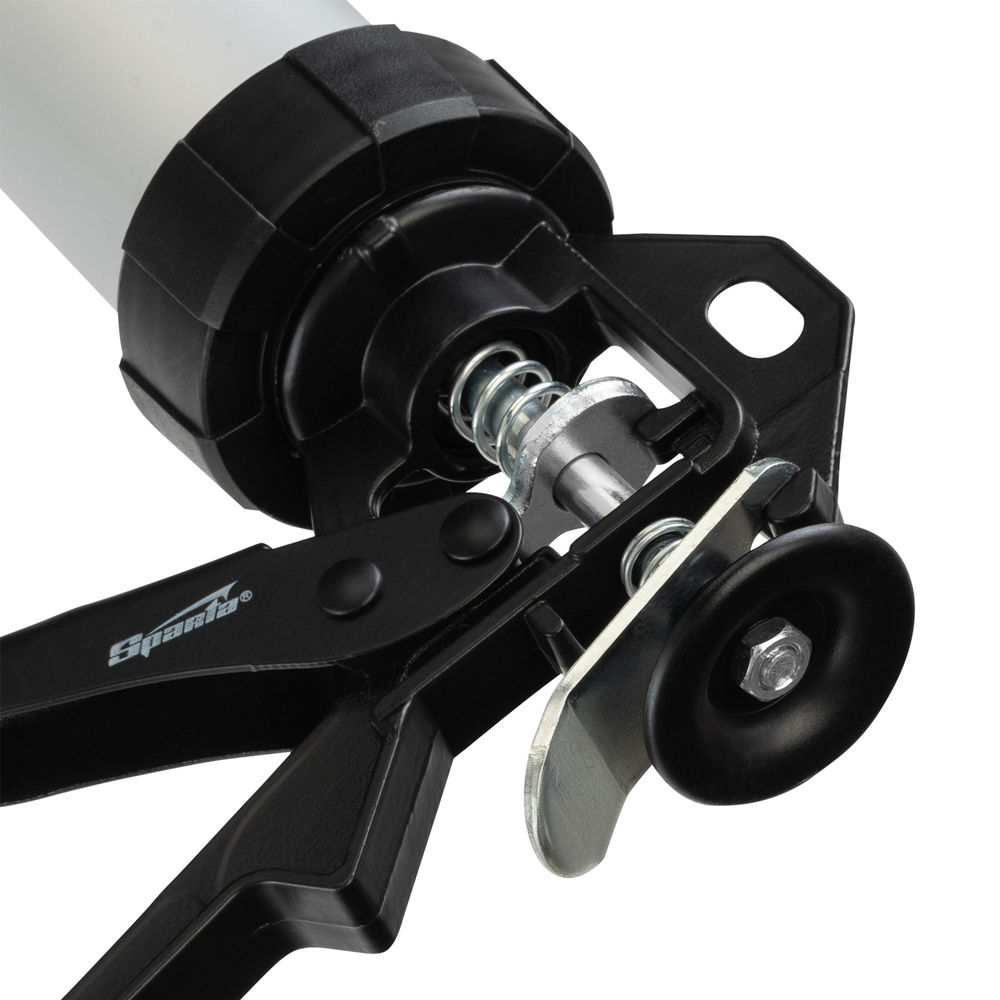 Пистолет для герметика, 400 мл, закрытый, алюминиевый корпус, круглый шток 8 мм Sparta (886475)