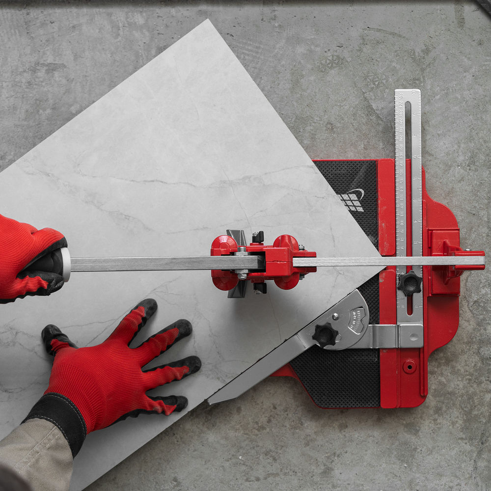 Плиткорез ручной монорельсовый 600 х 14 мм, ходовая каретка,9/4 рег. подшипников, литая станина// MTX (87591)