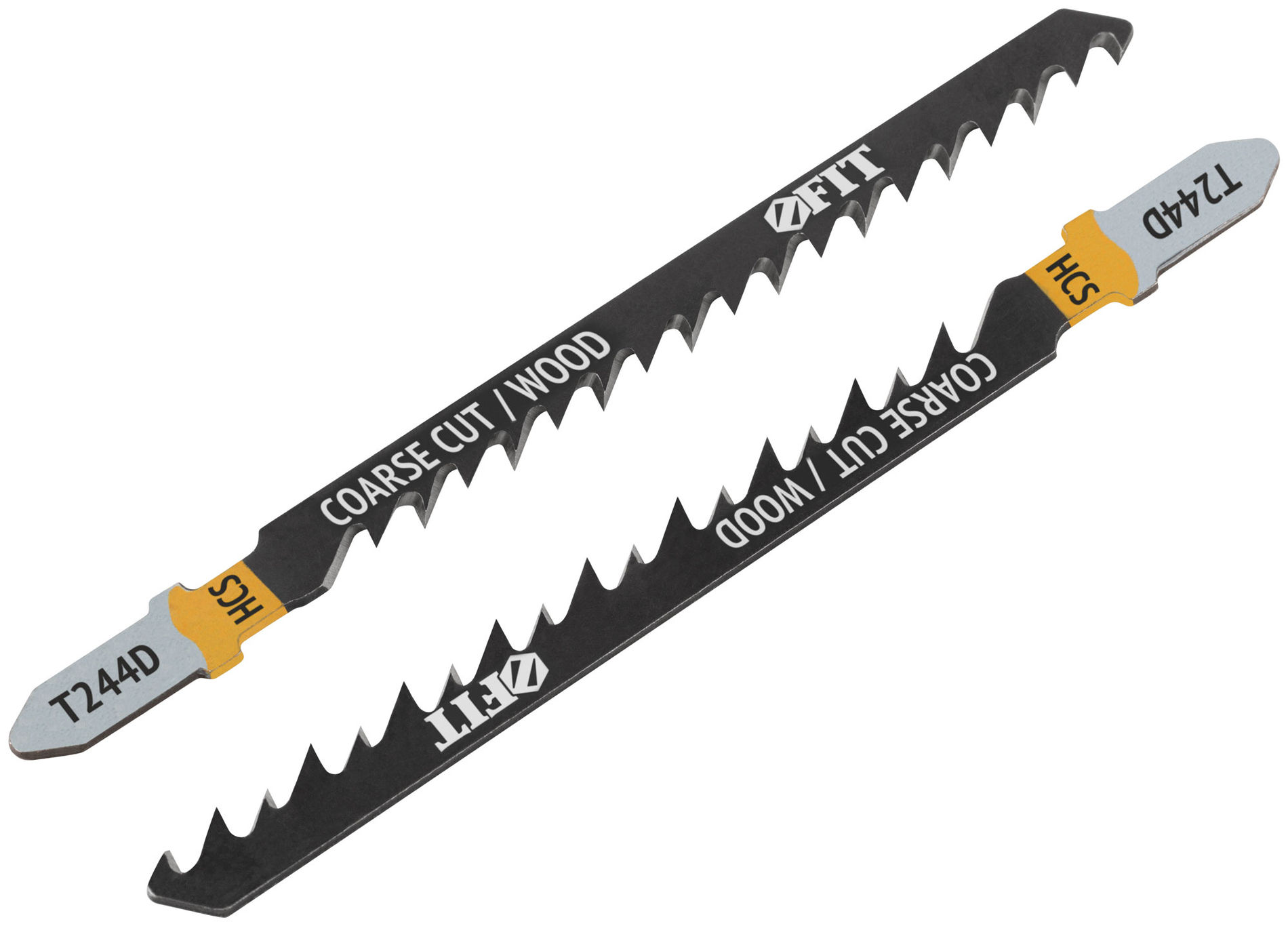 Полотна по дереву, HCS, разведенные, шлифованные зубья 100/74/4,2 мм (T244D), 2 шт. (40888)