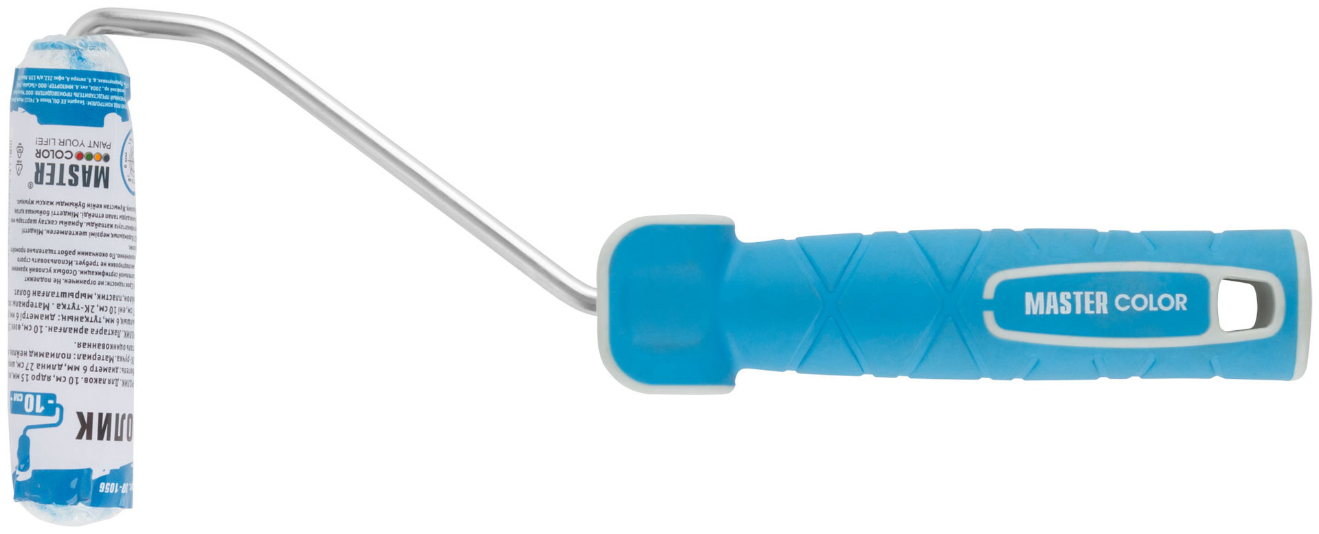 Ролик, ядро 15 мм, полиамид нейлон, ворс 9 мм, 2К-ручка 27 см, 100 мм (30-1056)