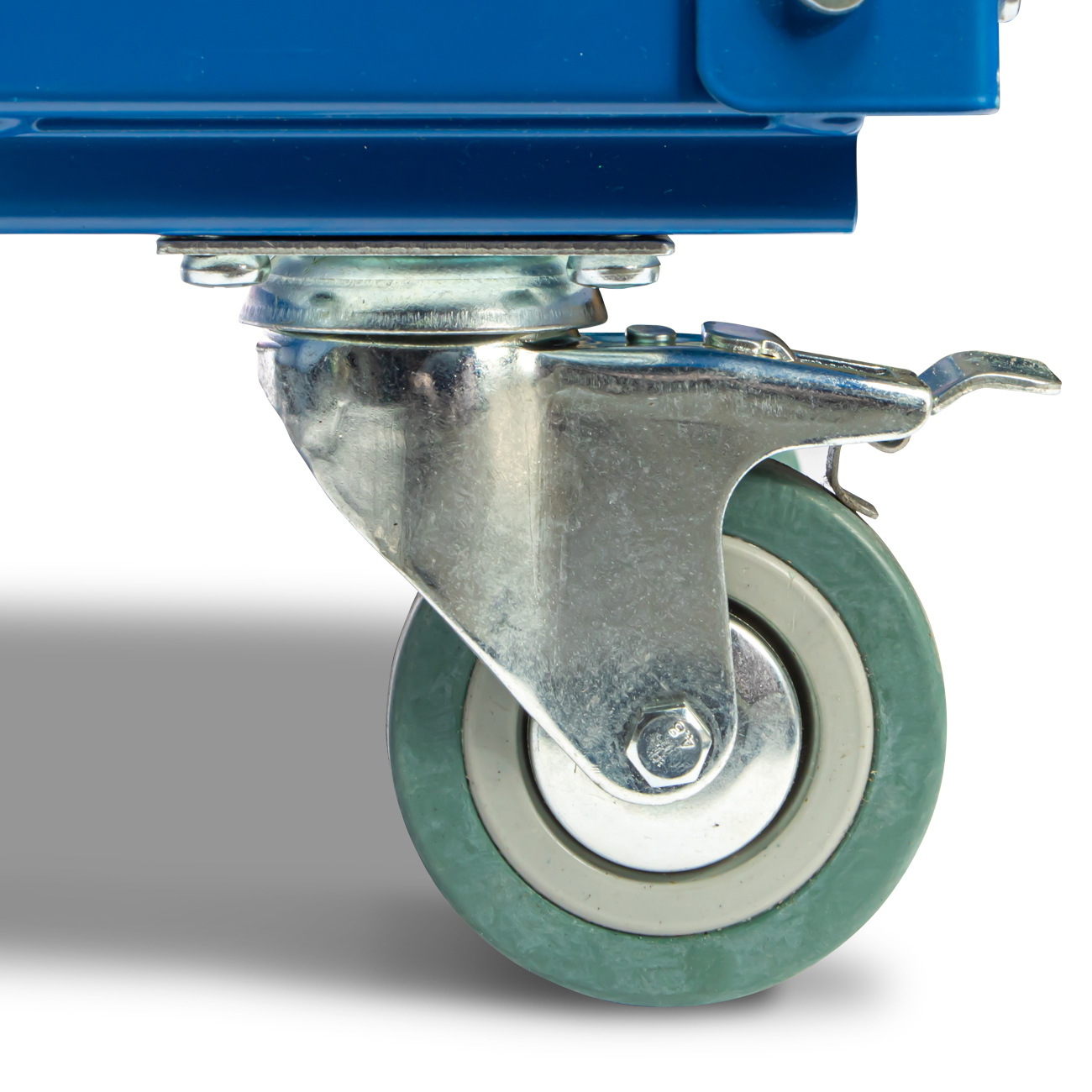 Тележка с тремя открытыми полками синяя RUNTEC RT-3B