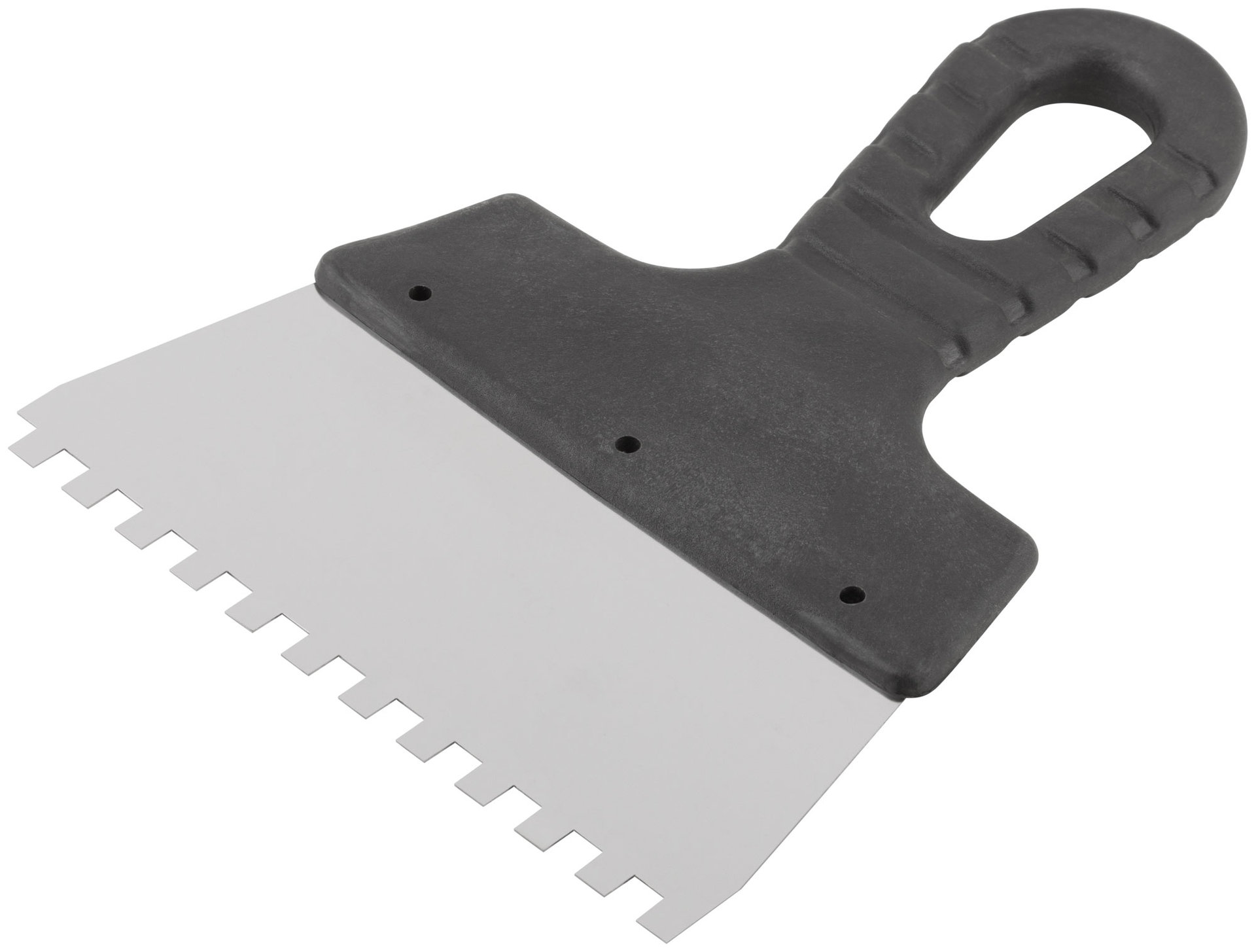 Шпатель фасадный нержавеющий зубчатый 150 мм / зуб 6 мм (06601)