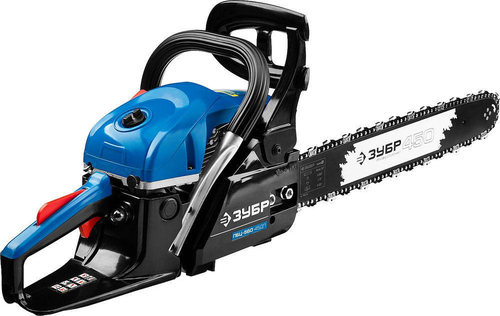 Бензопила 56 см3, 45 см ЗУБР Профессионал ПБЦ-560 45ДП