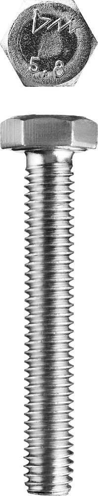 Болт M20 x 160 мм, кл. пр. 5.8, цинк, 5 кг, ГОСТ 7798-70 ЗУБР 303080-20-160