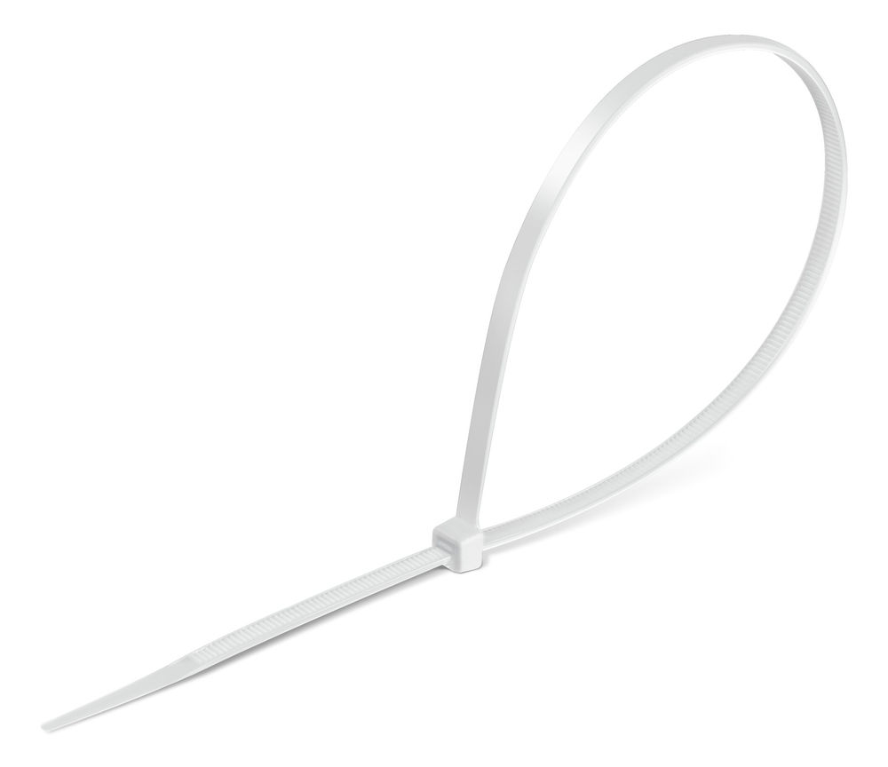 Кабельные стяжки КС-Б1, 1.9 x 150 мм, нейлон РА66, 100 шт, белые ЗУБР Профессионал 309010-19-150