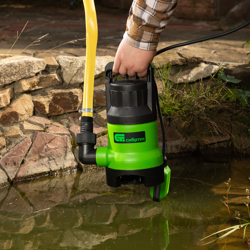 Дренажный насос для грязной воды СДН800-35, 800 Вт, напор 9 м, 13500 л/ч Сибртех (97265)