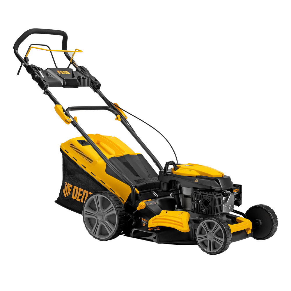 Газонокосилка бензиновая GLD-460SP, 146 куб.см, ширина 46 см, привод 7 уровней, травосборник 50 л Denzel (58803)