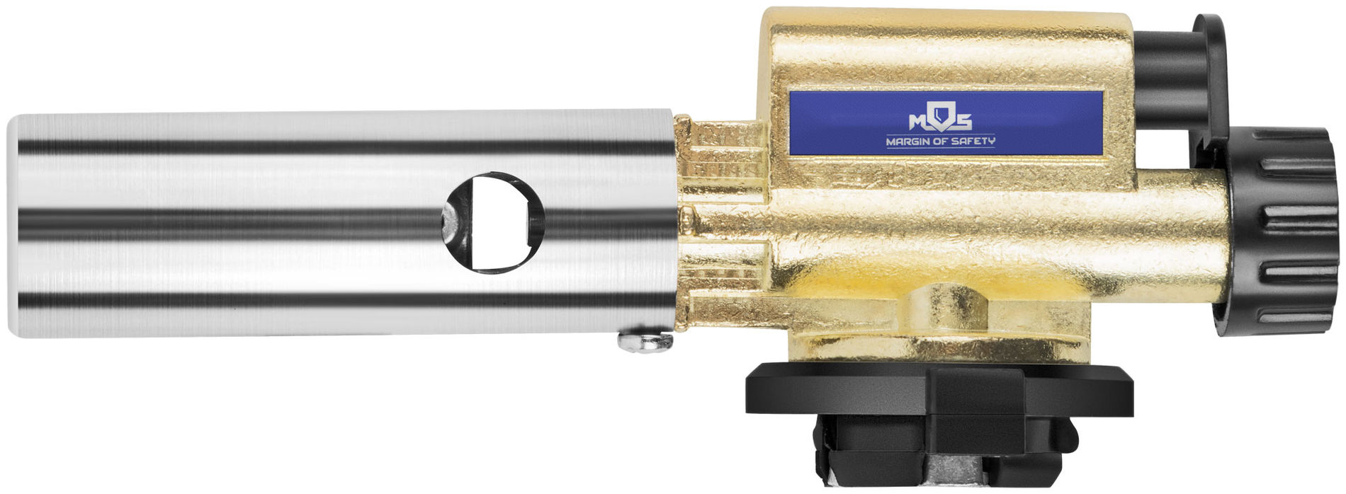 Горелка газовая на цанговый баллон, мет.корпус, с пьезоподжигом, керамич.изолятор, сопло 22 мм (67661М)