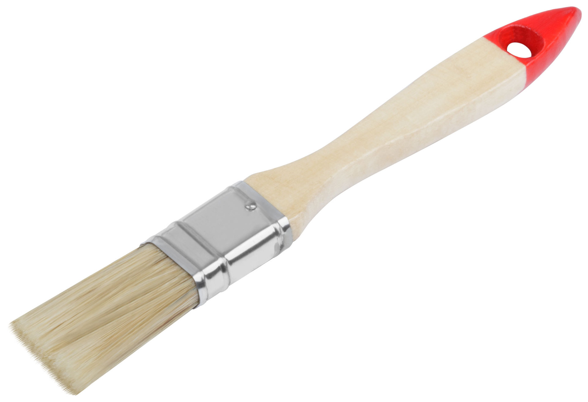 Кисть флейцевая Оптима, натур. cветлая щетина, деревянная ручка 3/4 (19 мм) (00812)