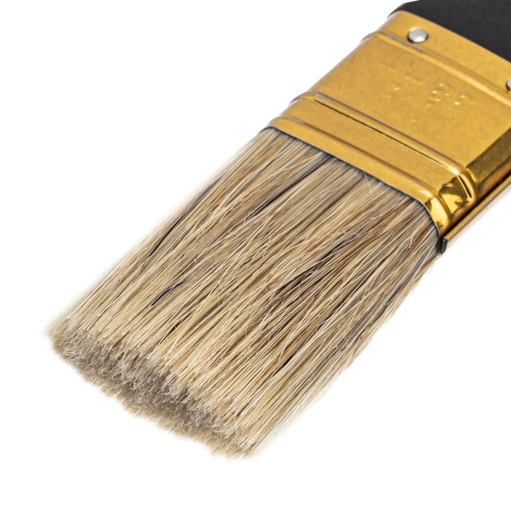 Кисть плоская Профи 1.5, натуральная щетина, пластмассовая ручка MTX (83161)