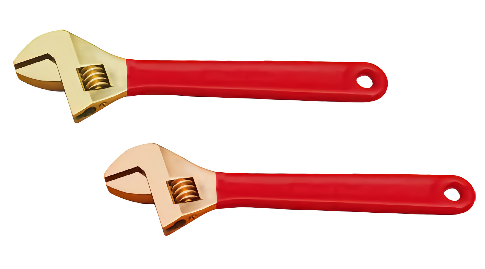 Ключ гаечный разводной шведский с обрез. рук. (захват 65мм) искробезопасный сплав AlCu 125A-1016, HORTZ